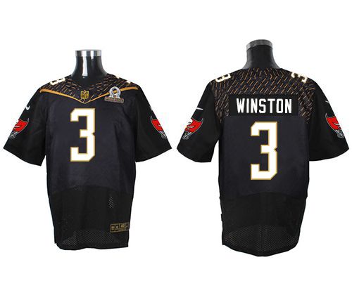 Nike Buccaneers #3 Jameis Winston Black 2016 Pro Bowl Men's Stitched NFL Elite Jersey